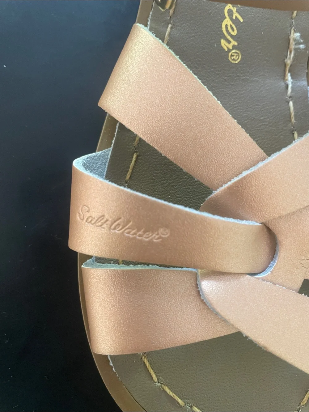 Salt Water Kids' Rose Gold Gladiator Sandals size 12- new